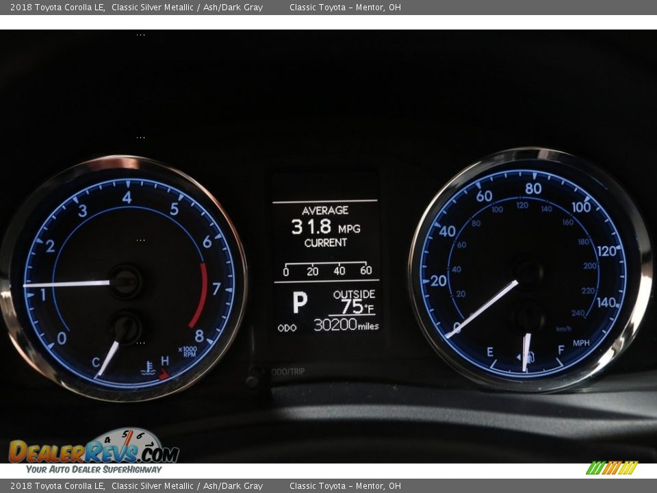 2018 Toyota Corolla LE Classic Silver Metallic / Ash/Dark Gray Photo #8