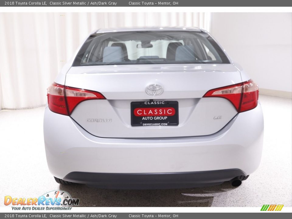 2018 Toyota Corolla LE Classic Silver Metallic / Ash/Dark Gray Photo #16