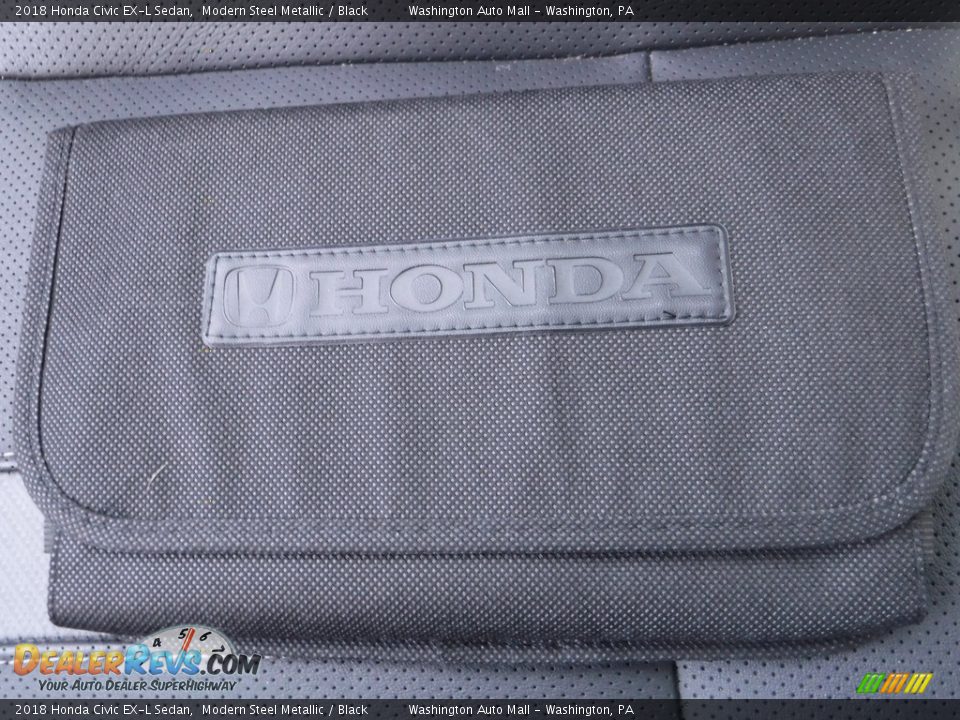 2018 Honda Civic EX-L Sedan Modern Steel Metallic / Black Photo #27