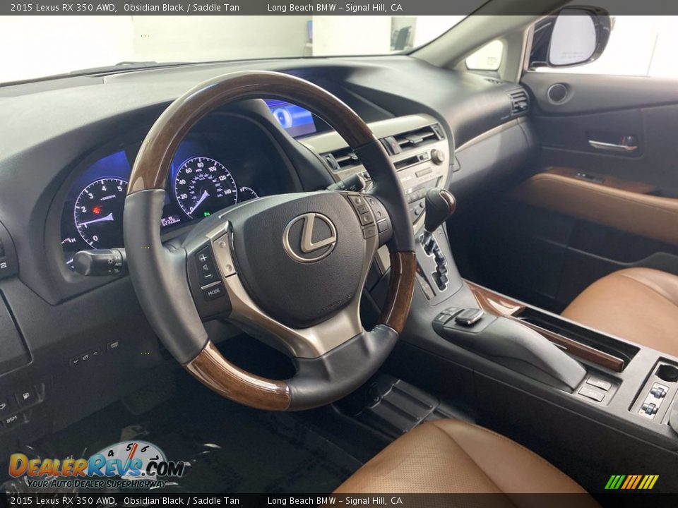 2015 Lexus RX 350 AWD Obsidian Black / Saddle Tan Photo #16