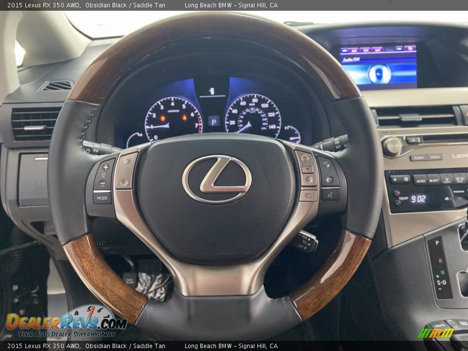 2015 Lexus RX 350 AWD Obsidian Black / Saddle Tan Photo #18