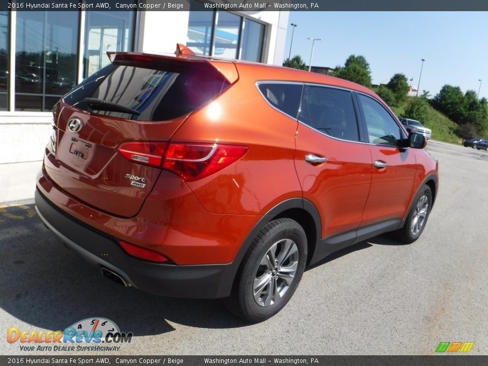 2016 Hyundai Santa Fe Sport AWD Canyon Copper / Beige Photo #8