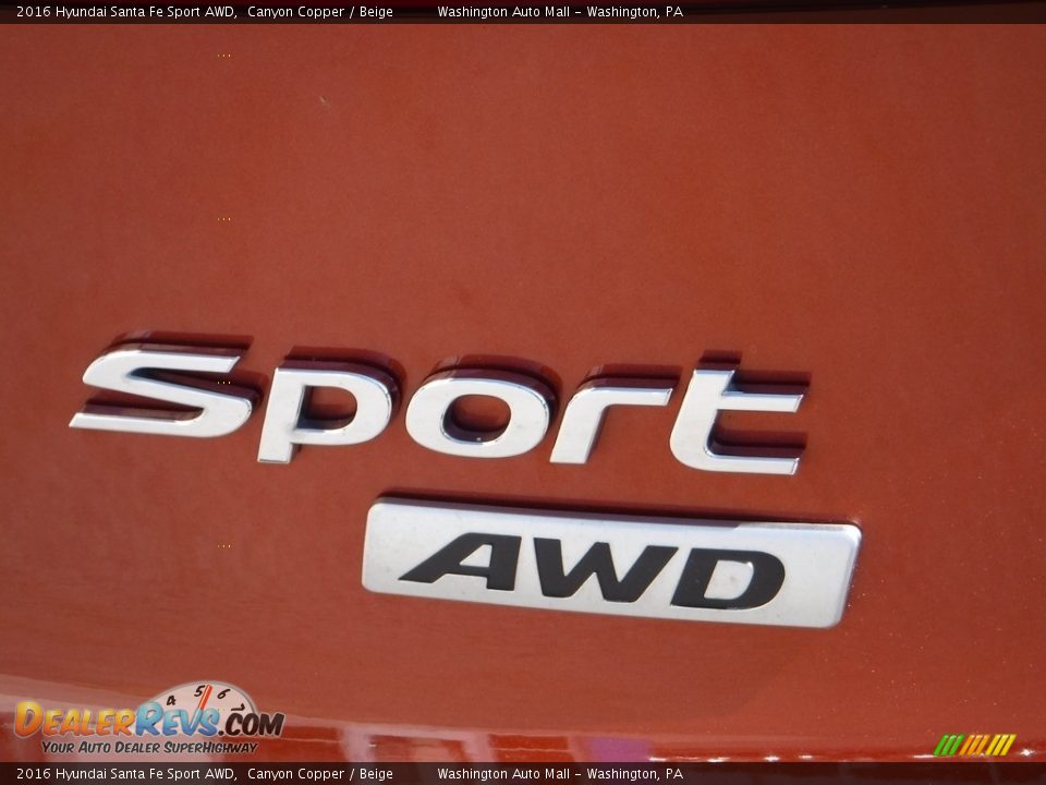 2016 Hyundai Santa Fe Sport AWD Canyon Copper / Beige Photo #9