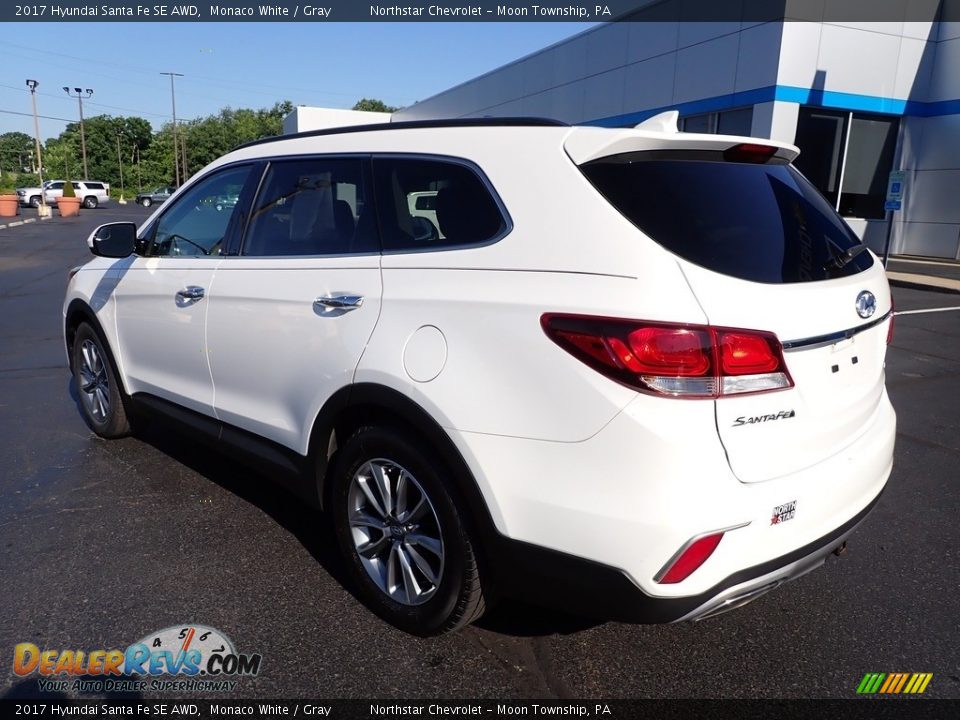 2017 Hyundai Santa Fe SE AWD Monaco White / Gray Photo #4