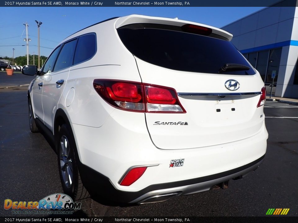 2017 Hyundai Santa Fe SE AWD Monaco White / Gray Photo #5