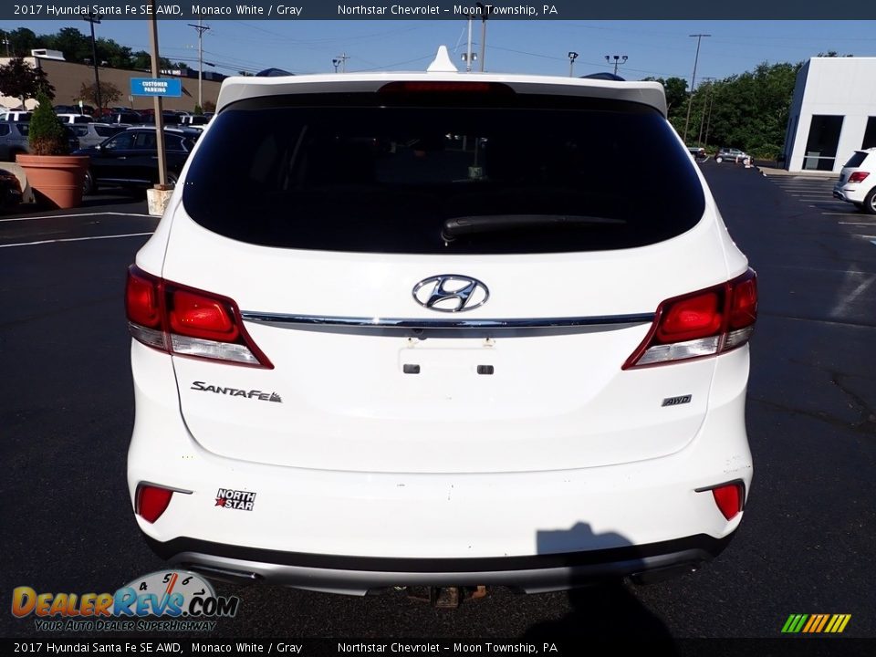 2017 Hyundai Santa Fe SE AWD Monaco White / Gray Photo #6