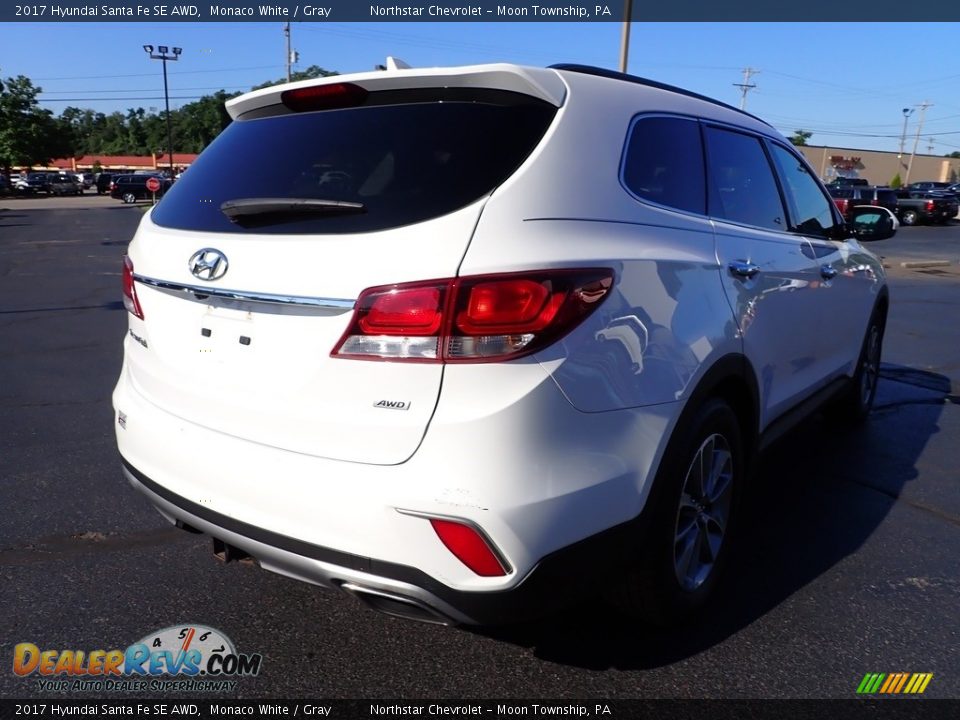 2017 Hyundai Santa Fe SE AWD Monaco White / Gray Photo #8