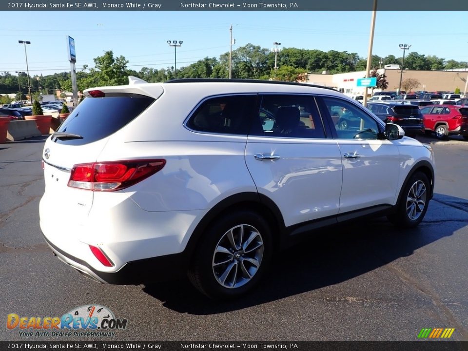 2017 Hyundai Santa Fe SE AWD Monaco White / Gray Photo #9