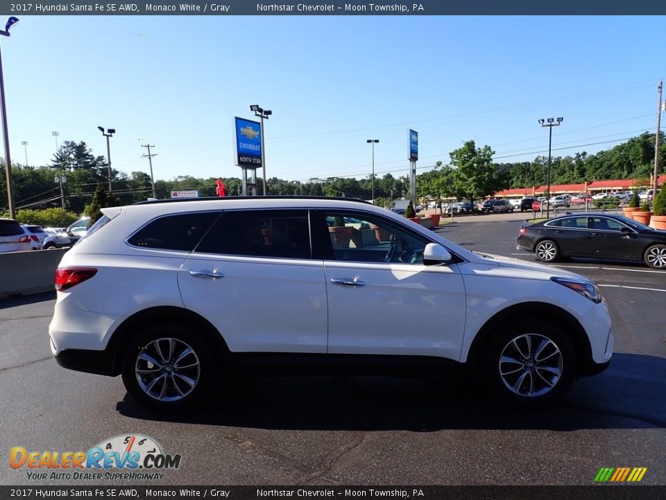 2017 Hyundai Santa Fe SE AWD Monaco White / Gray Photo #10