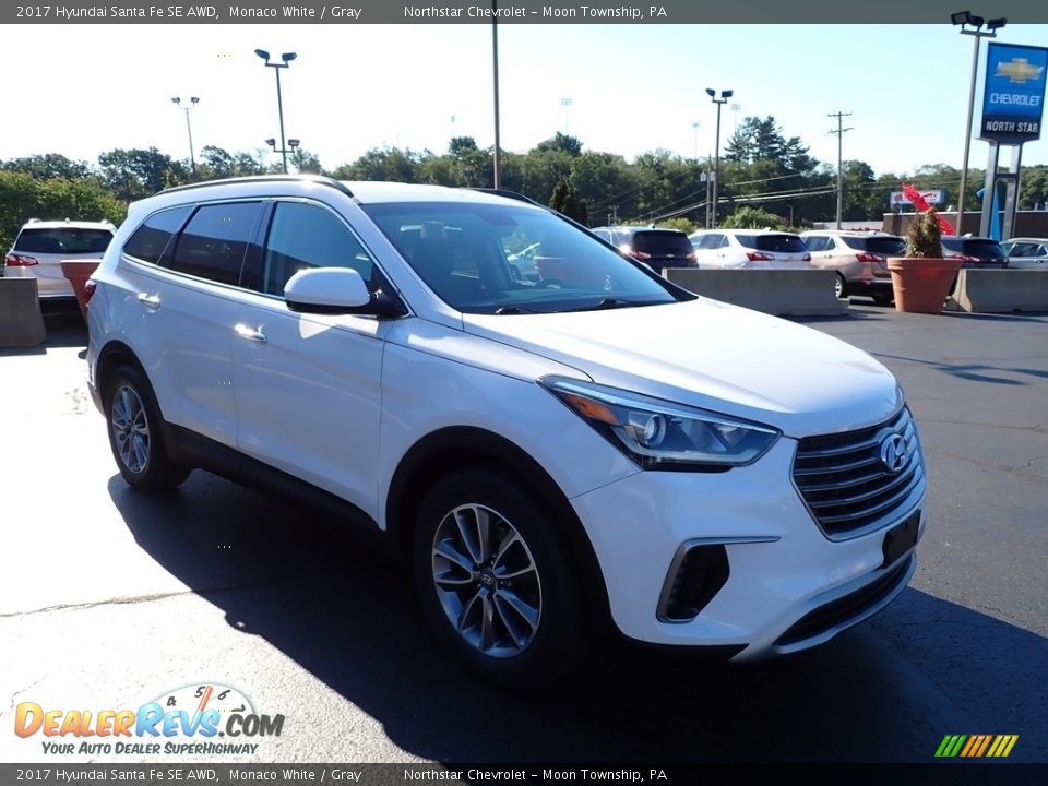 2017 Hyundai Santa Fe SE AWD Monaco White / Gray Photo #11