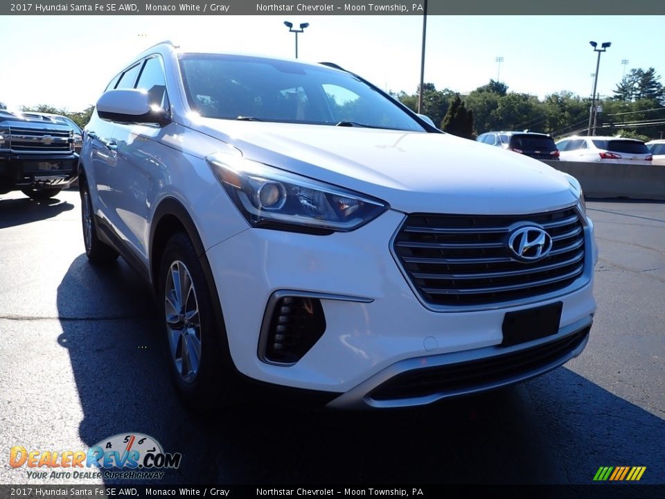 2017 Hyundai Santa Fe SE AWD Monaco White / Gray Photo #12