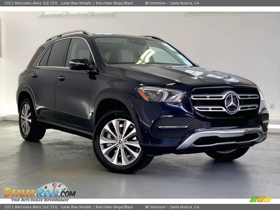 2021 Mercedes-Benz GLE 350 Lunar Blue Metallic / Macchiato Beige/Black Photo #12