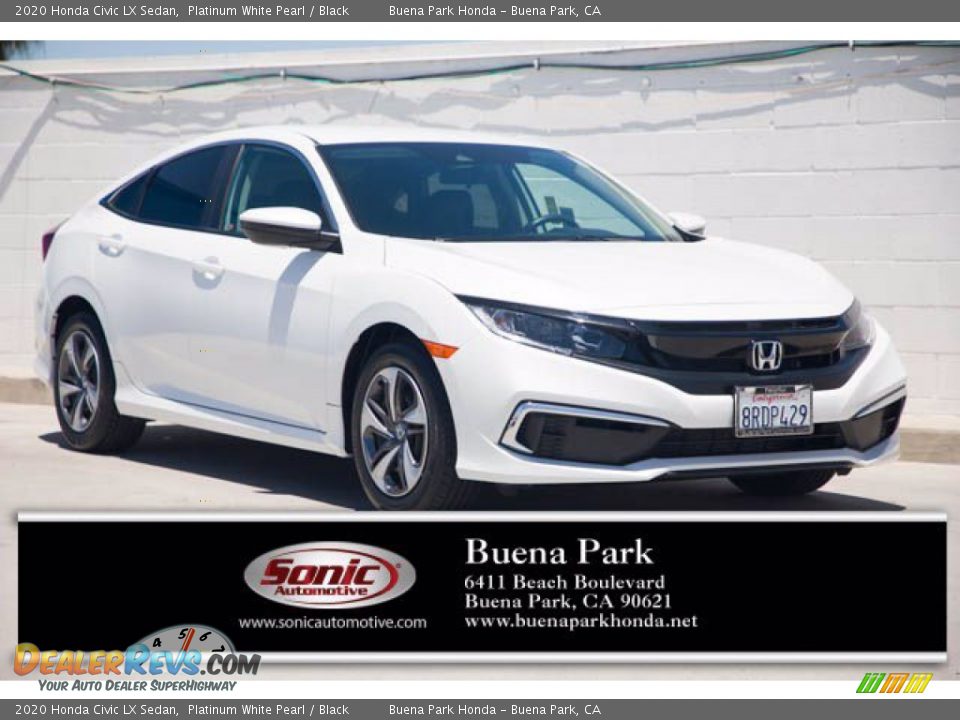 2020 Honda Civic LX Sedan Platinum White Pearl / Black Photo #1