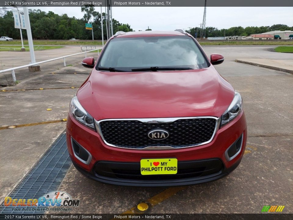 2017 Kia Sorento LX V6 Remington Red / Stone Beige Photo #2