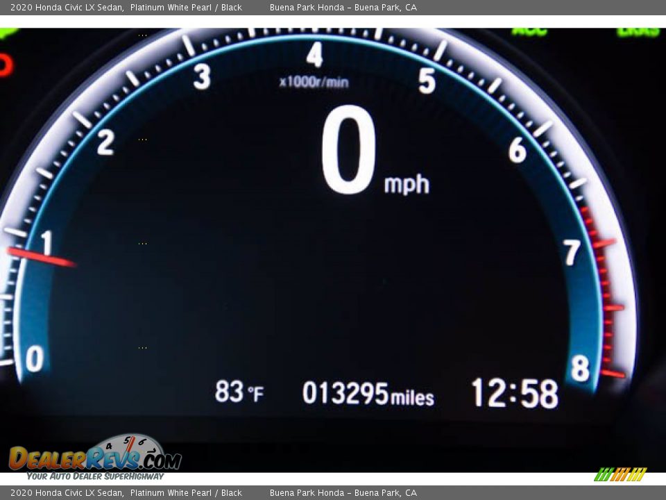 2020 Honda Civic LX Sedan Platinum White Pearl / Black Photo #6