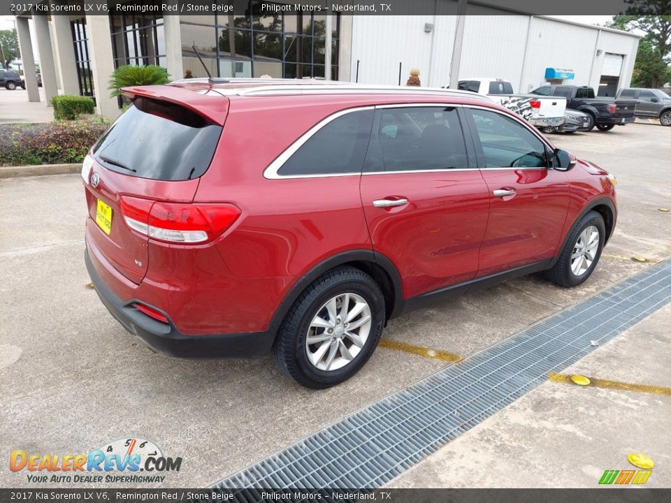 2017 Kia Sorento LX V6 Remington Red / Stone Beige Photo #7