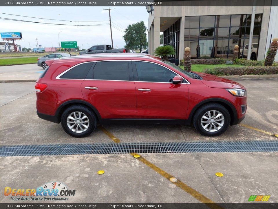 2017 Kia Sorento LX V6 Remington Red / Stone Beige Photo #8