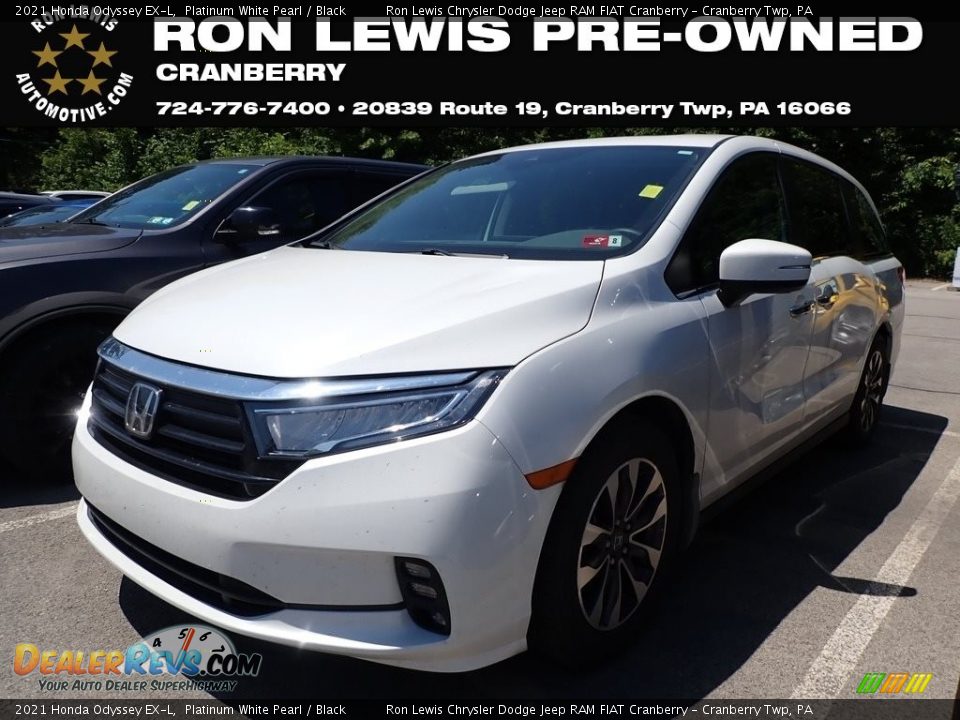 2021 Honda Odyssey EX-L Platinum White Pearl / Black Photo #1