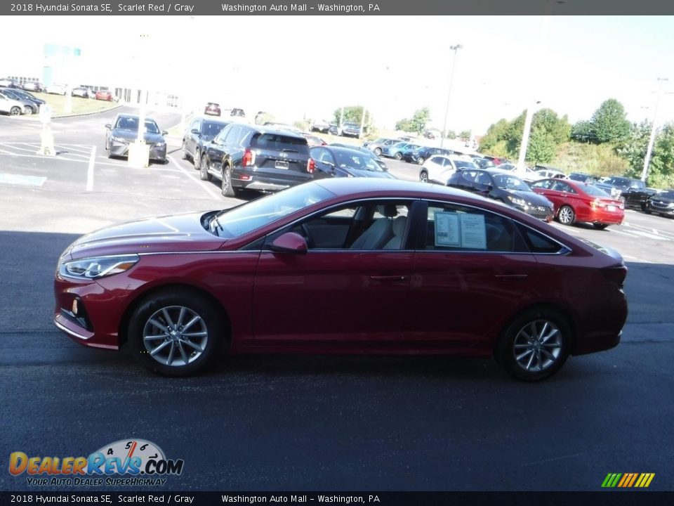 2018 Hyundai Sonata SE Scarlet Red / Gray Photo #6