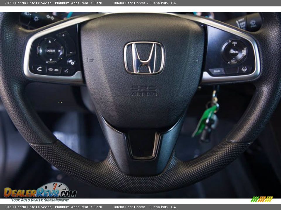 2020 Honda Civic LX Sedan Platinum White Pearl / Black Photo #15