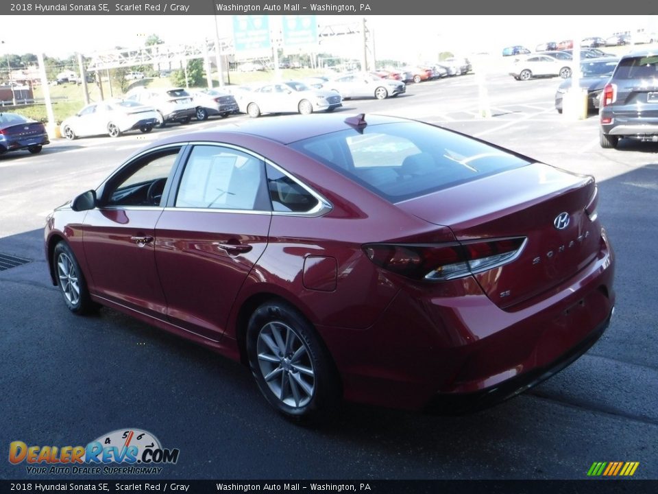 2018 Hyundai Sonata SE Scarlet Red / Gray Photo #7