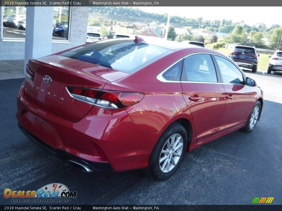 2018 Hyundai Sonata SE Scarlet Red / Gray Photo #10