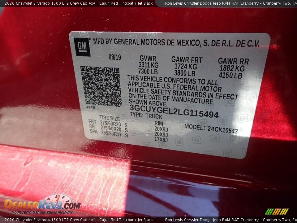 2020 Chevrolet Silverado 1500 LTZ Crew Cab 4x4 Cajun Red Tintcoat / Jet Black Photo #5