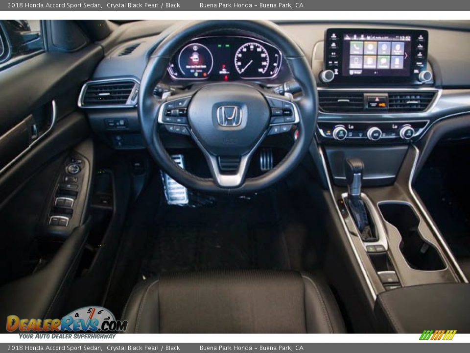2018 Honda Accord Sport Sedan Crystal Black Pearl / Black Photo #5