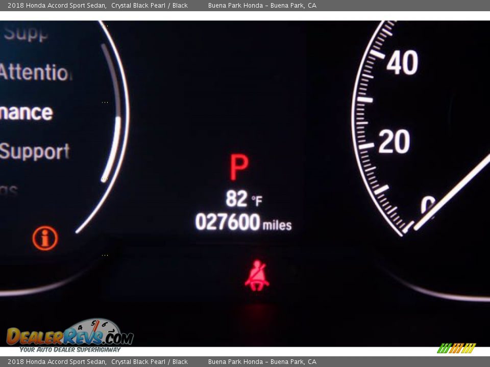 2018 Honda Accord Sport Sedan Crystal Black Pearl / Black Photo #6