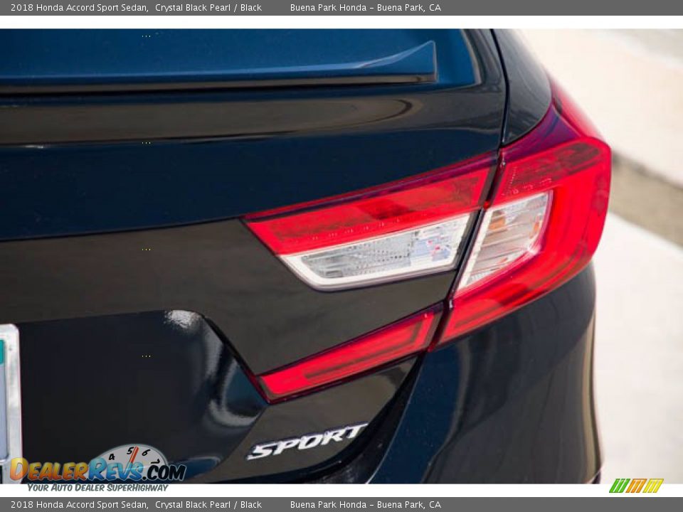2018 Honda Accord Sport Sedan Crystal Black Pearl / Black Photo #11