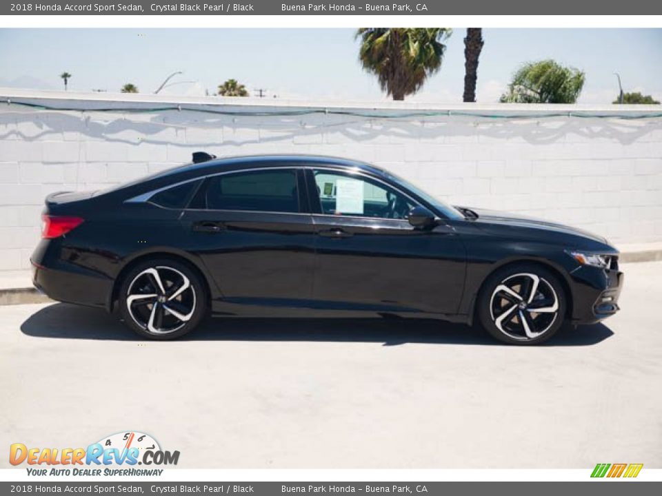 2018 Honda Accord Sport Sedan Crystal Black Pearl / Black Photo #12