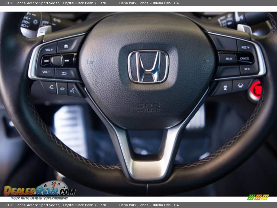 2018 Honda Accord Sport Sedan Crystal Black Pearl / Black Photo #13