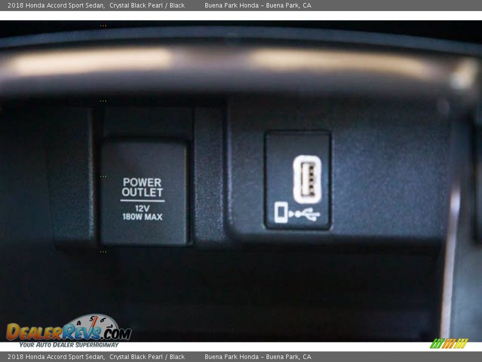 2018 Honda Accord Sport Sedan Crystal Black Pearl / Black Photo #17