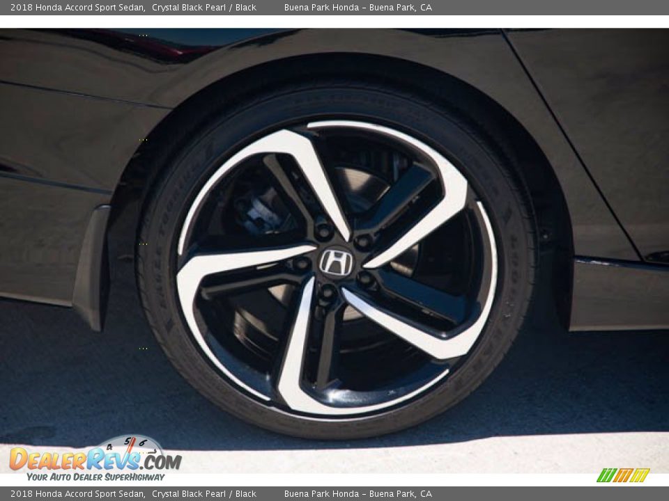 2018 Honda Accord Sport Sedan Crystal Black Pearl / Black Photo #34