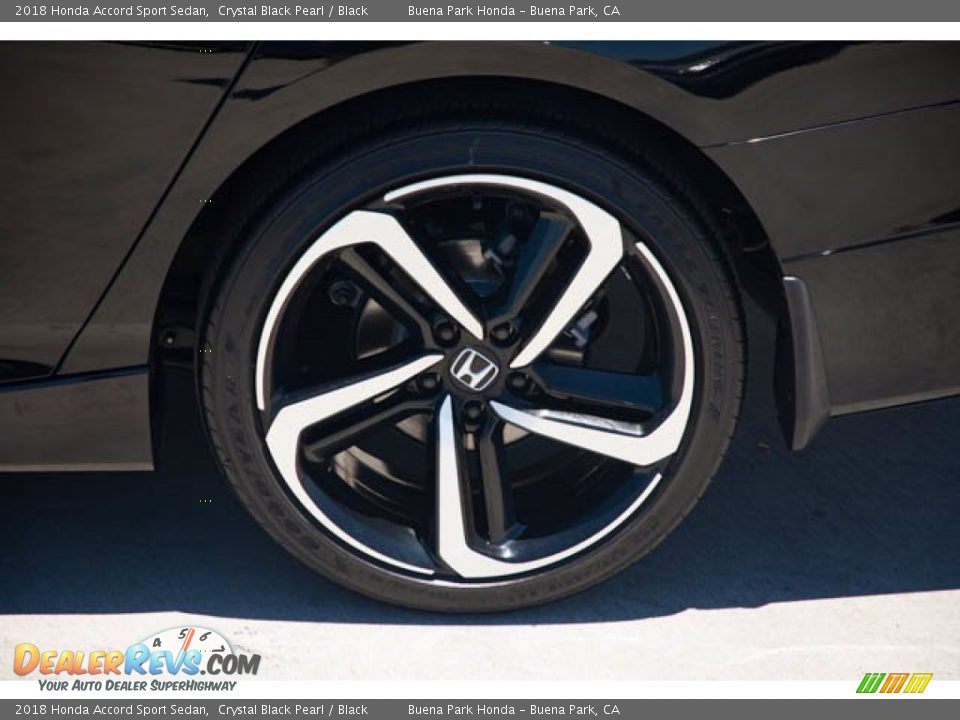 2018 Honda Accord Sport Sedan Crystal Black Pearl / Black Photo #36
