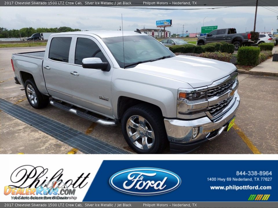 2017 Chevrolet Silverado 1500 LTZ Crew Cab Silver Ice Metallic / Jet Black Photo #1