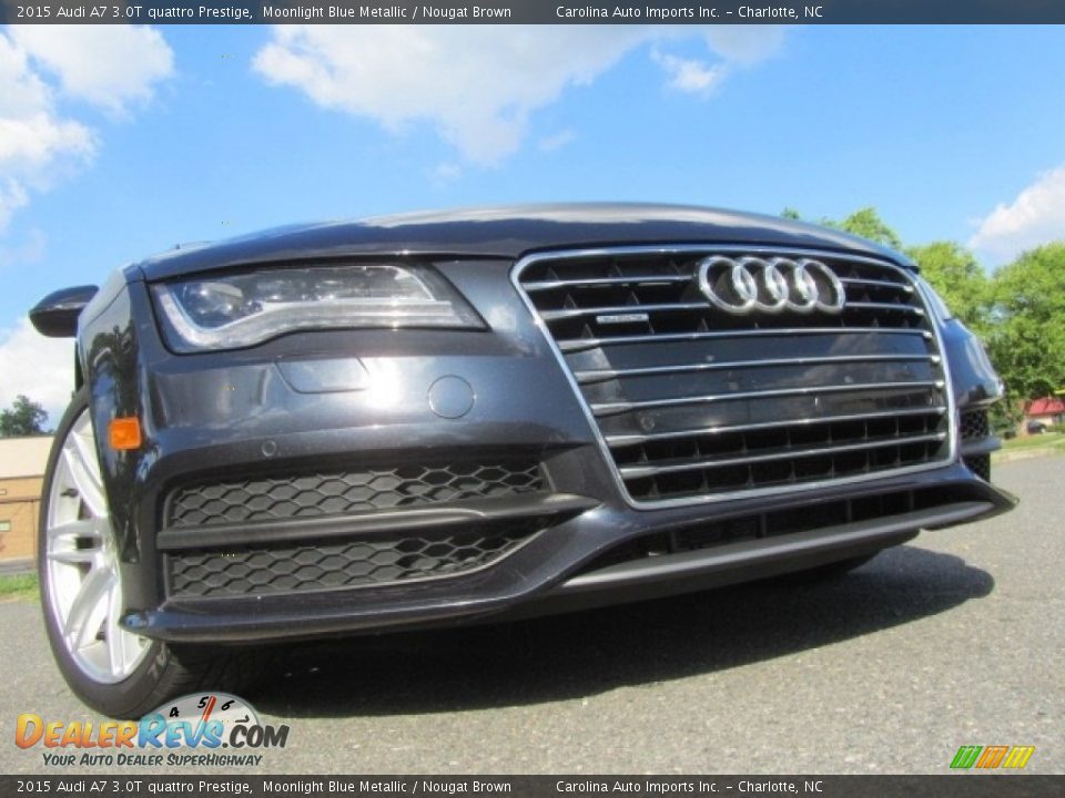 2015 Audi A7 3.0T quattro Prestige Moonlight Blue Metallic / Nougat Brown Photo #2