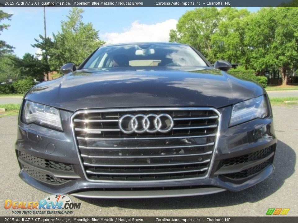 2015 Audi A7 3.0T quattro Prestige Moonlight Blue Metallic / Nougat Brown Photo #4