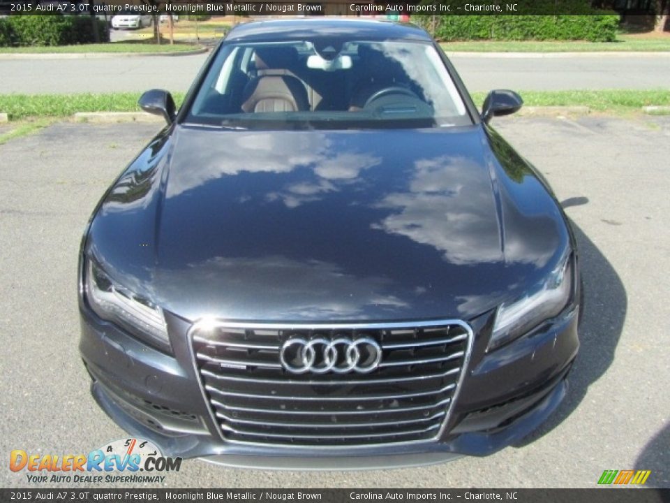 2015 Audi A7 3.0T quattro Prestige Moonlight Blue Metallic / Nougat Brown Photo #5