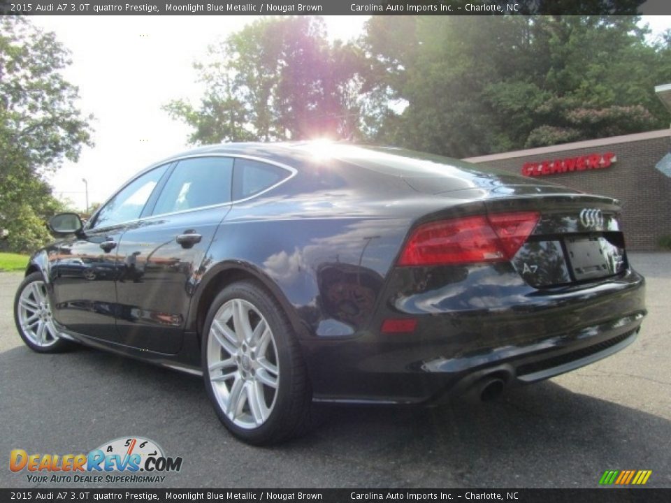 2015 Audi A7 3.0T quattro Prestige Moonlight Blue Metallic / Nougat Brown Photo #8