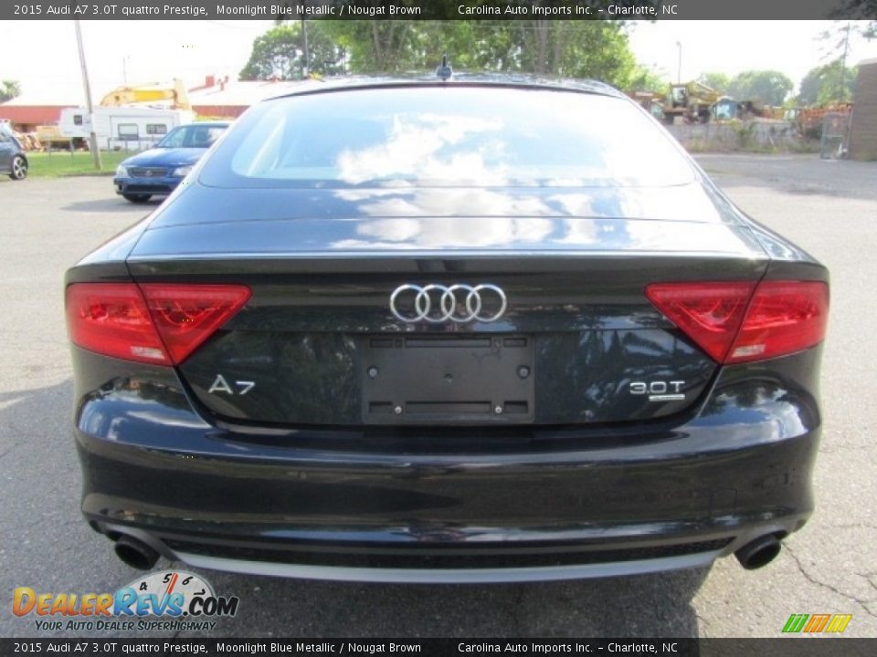 2015 Audi A7 3.0T quattro Prestige Moonlight Blue Metallic / Nougat Brown Photo #9