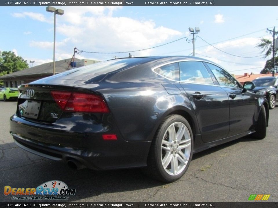 2015 Audi A7 3.0T quattro Prestige Moonlight Blue Metallic / Nougat Brown Photo #10