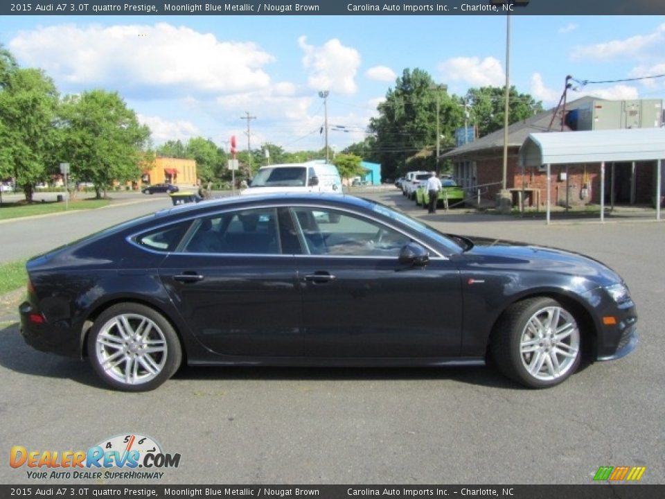 2015 Audi A7 3.0T quattro Prestige Moonlight Blue Metallic / Nougat Brown Photo #11