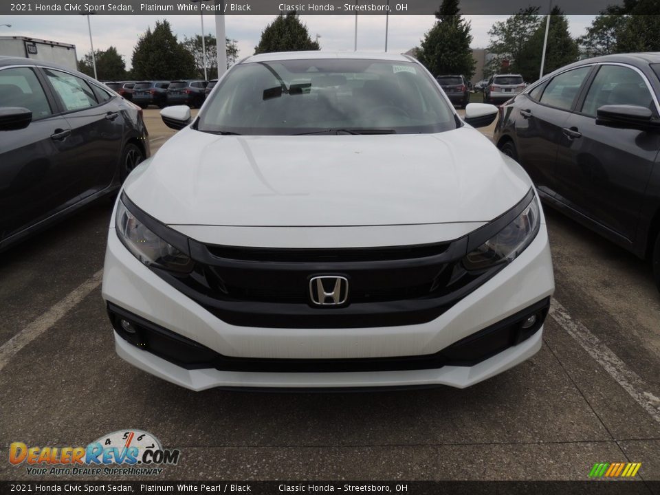 2021 Honda Civic Sport Sedan Platinum White Pearl / Black Photo #2