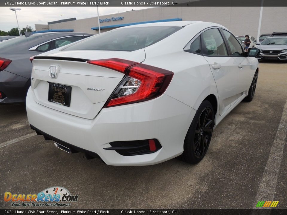 2021 Honda Civic Sport Sedan Platinum White Pearl / Black Photo #4