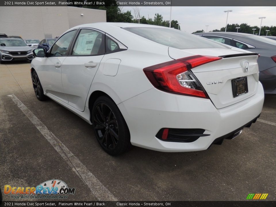 2021 Honda Civic Sport Sedan Platinum White Pearl / Black Photo #5