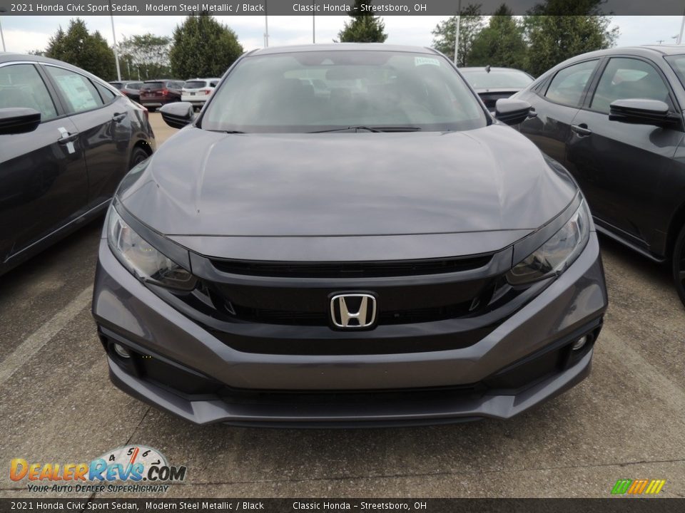 2021 Honda Civic Sport Sedan Modern Steel Metallic / Black Photo #2