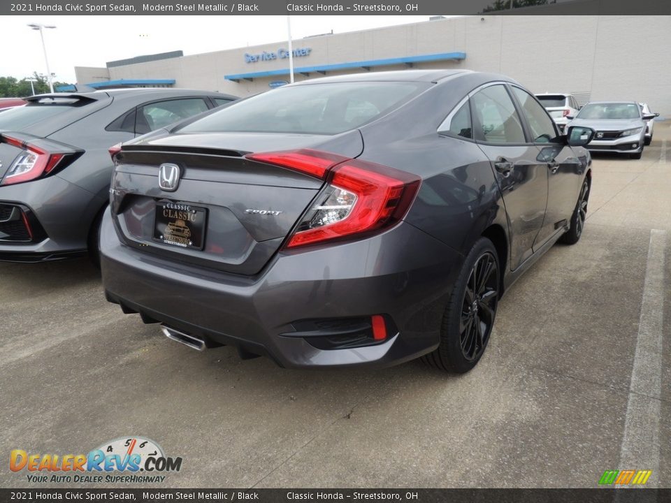 2021 Honda Civic Sport Sedan Modern Steel Metallic / Black Photo #4