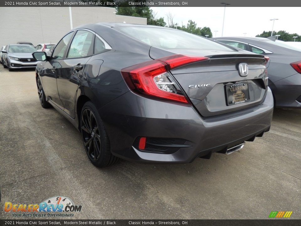 2021 Honda Civic Sport Sedan Modern Steel Metallic / Black Photo #5