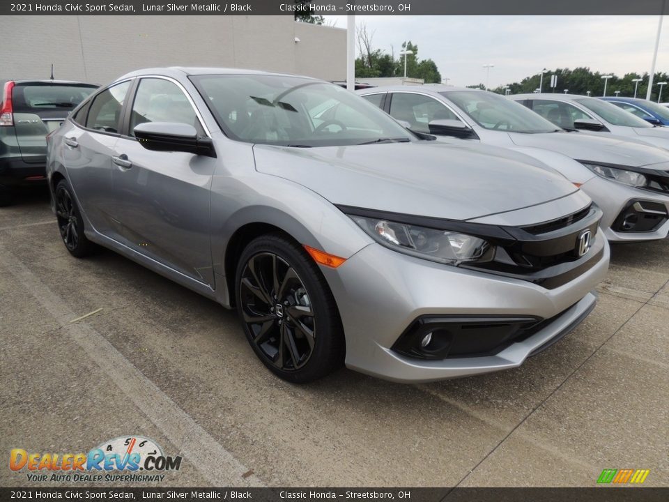 2021 Honda Civic Sport Sedan Lunar Silver Metallic / Black Photo #3